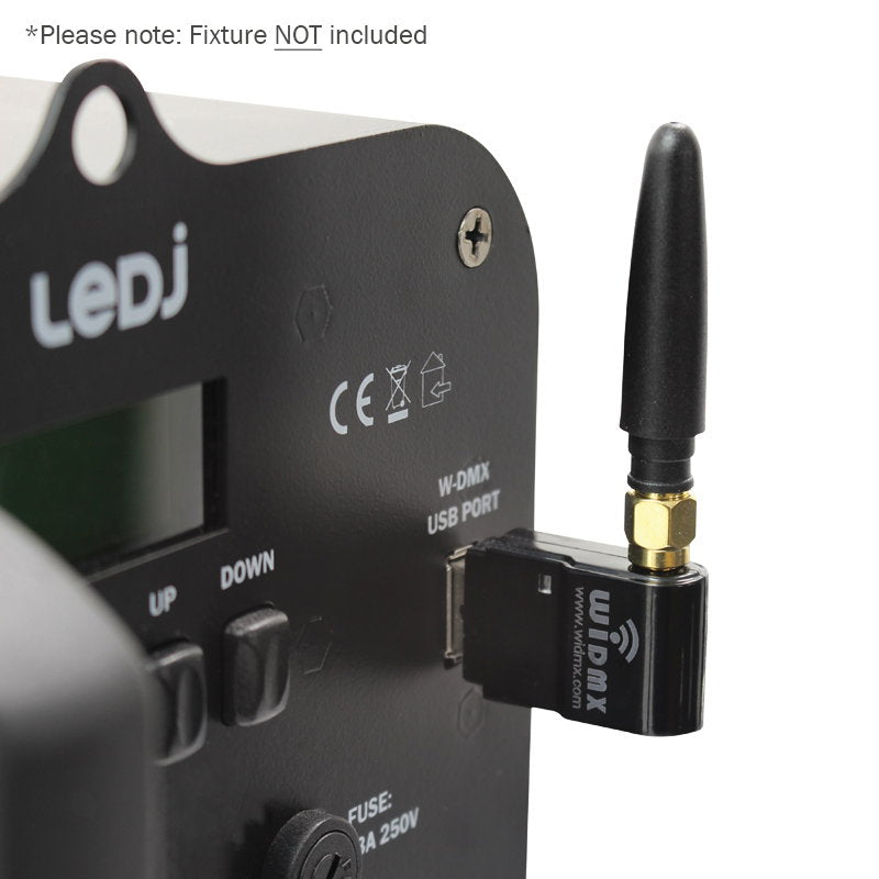 LEDJ W-DMX Compatible USB Transceiver - Back Panel and Connections