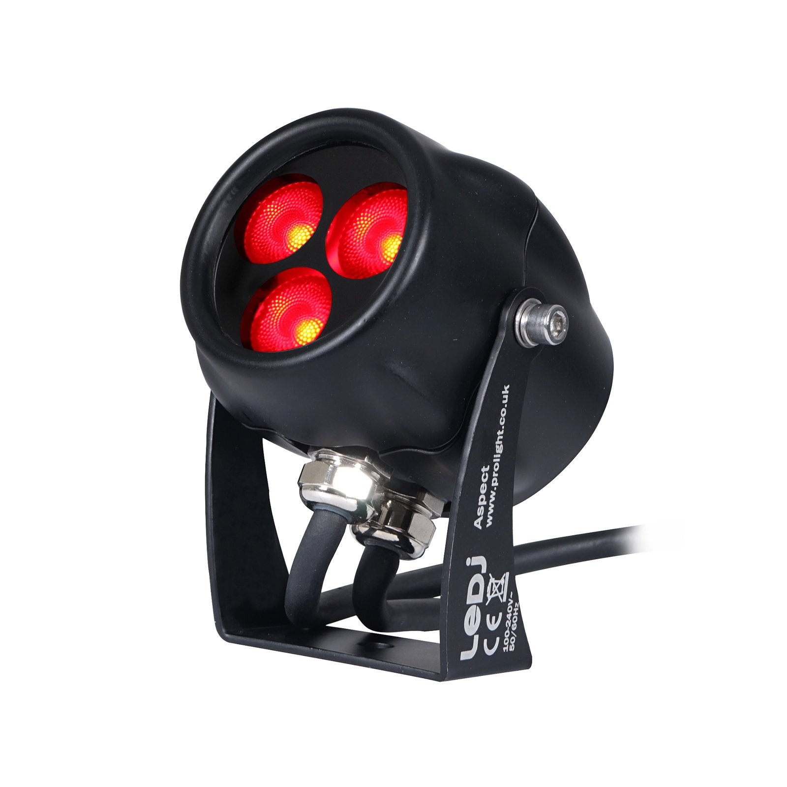LEDJ Aspect Exterior 3W Red Feature Light - Back Panel and Connections