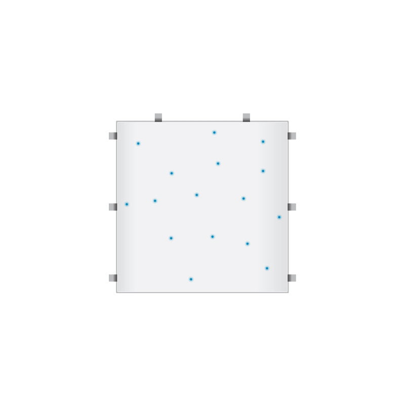 LEDJ White RGB Starlit 2ft x 2ft Dance Floor Panel (3 sided) - Alternate View 1