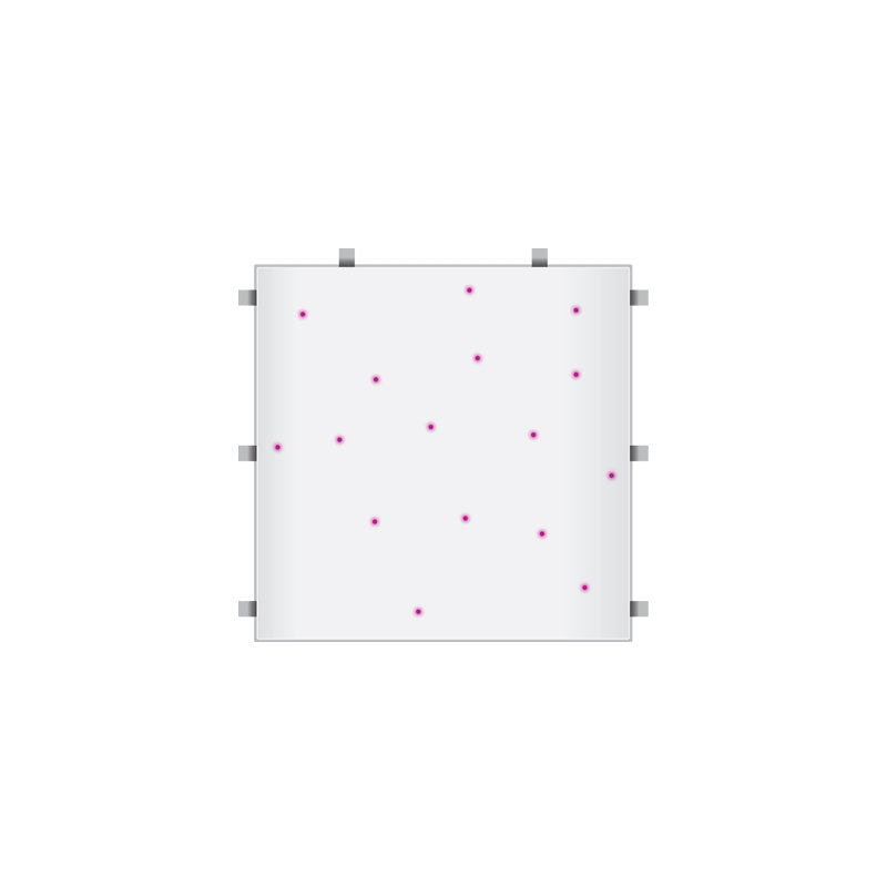 LEDJ White RGB Starlit 2ft x 2ft Dance Floor Panel (3 sided) - Alternate View 5