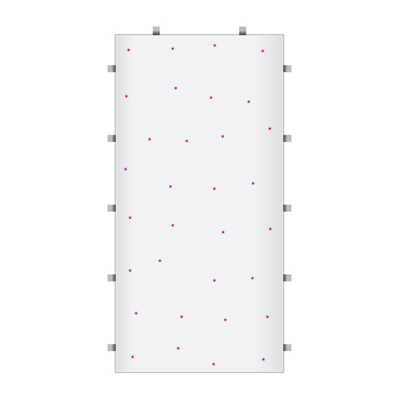 LEDJ White RGB Starlit 2ft x 4ft Dance Floor Panel - Back Panel and Connections