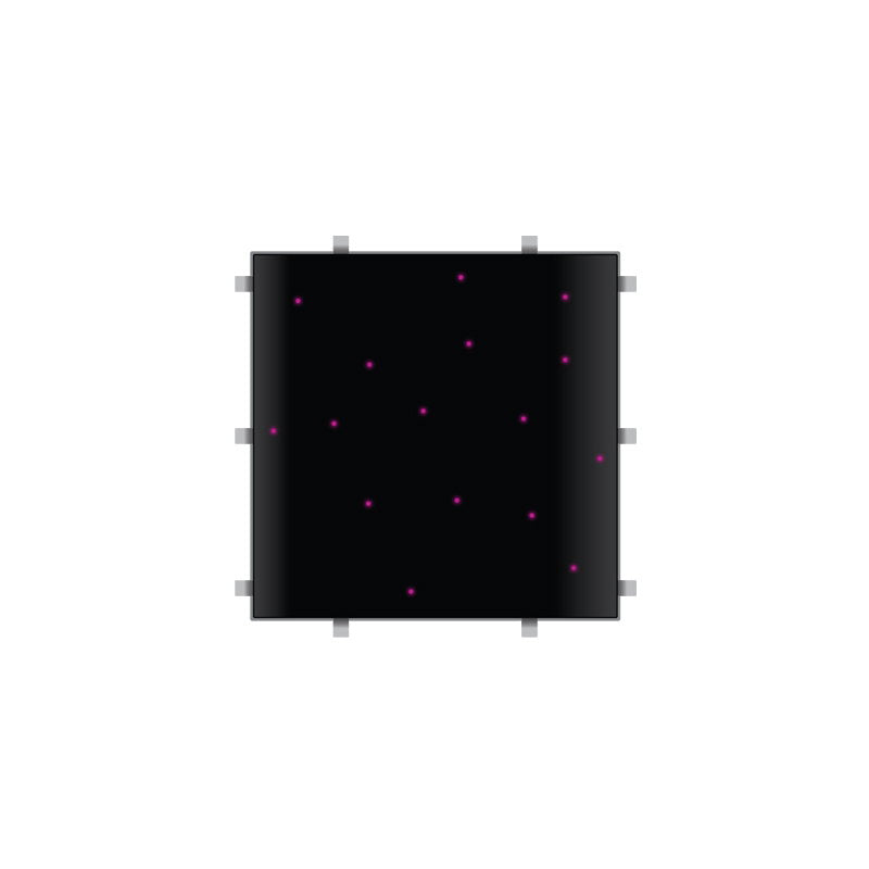 LEDJ Black RGB Starlit 2ft x 2ft Dance Floor Panel (4 sided) - Alternate View 3
