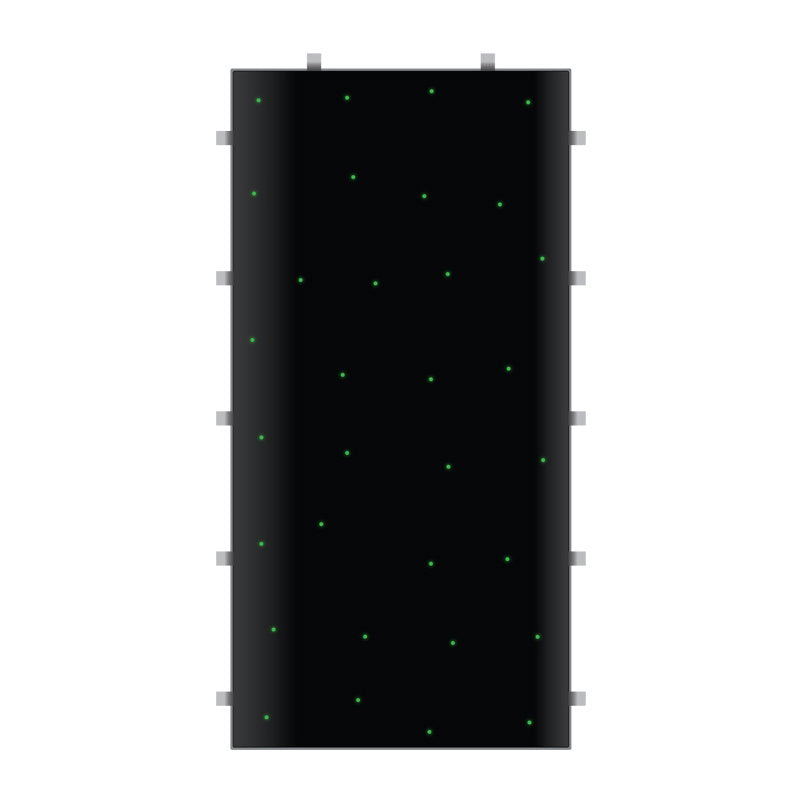 LEDJ Black RGB Starlit 2ft x 4ft Dance Floor Panel - Back Panel and Connections