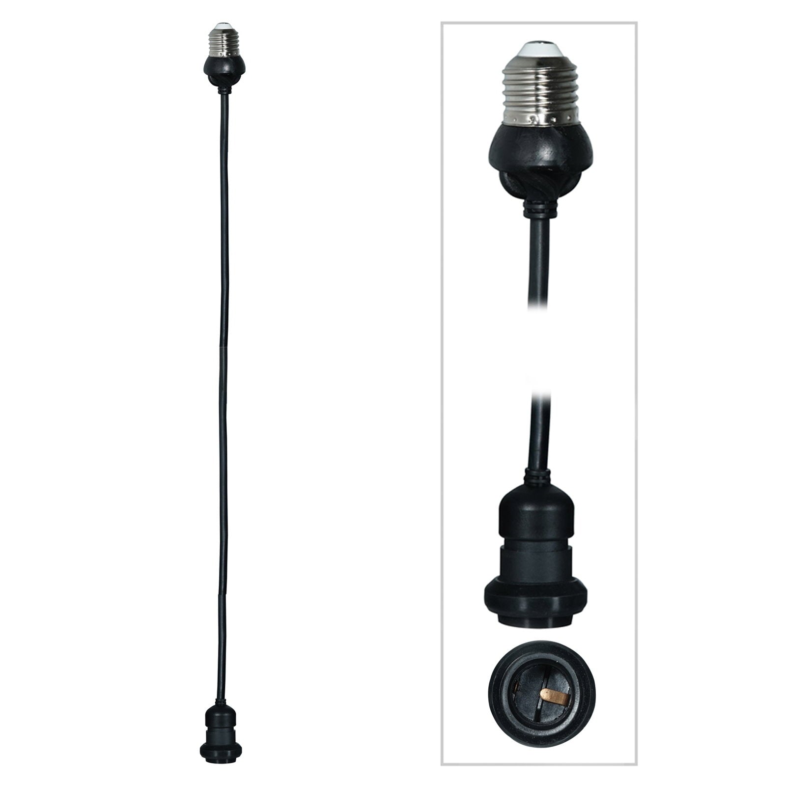LEDJ 3.0m ES Festoon Pendant - E27 Lamp Holder - Back Panel and Connections