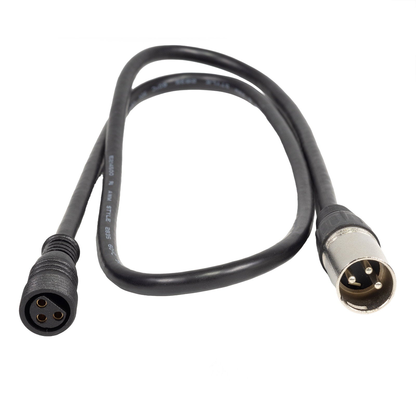 LEDJ 1m DMX XLR 3-Pin Male – Hydralock DMX Female Cable - Alternate View 1