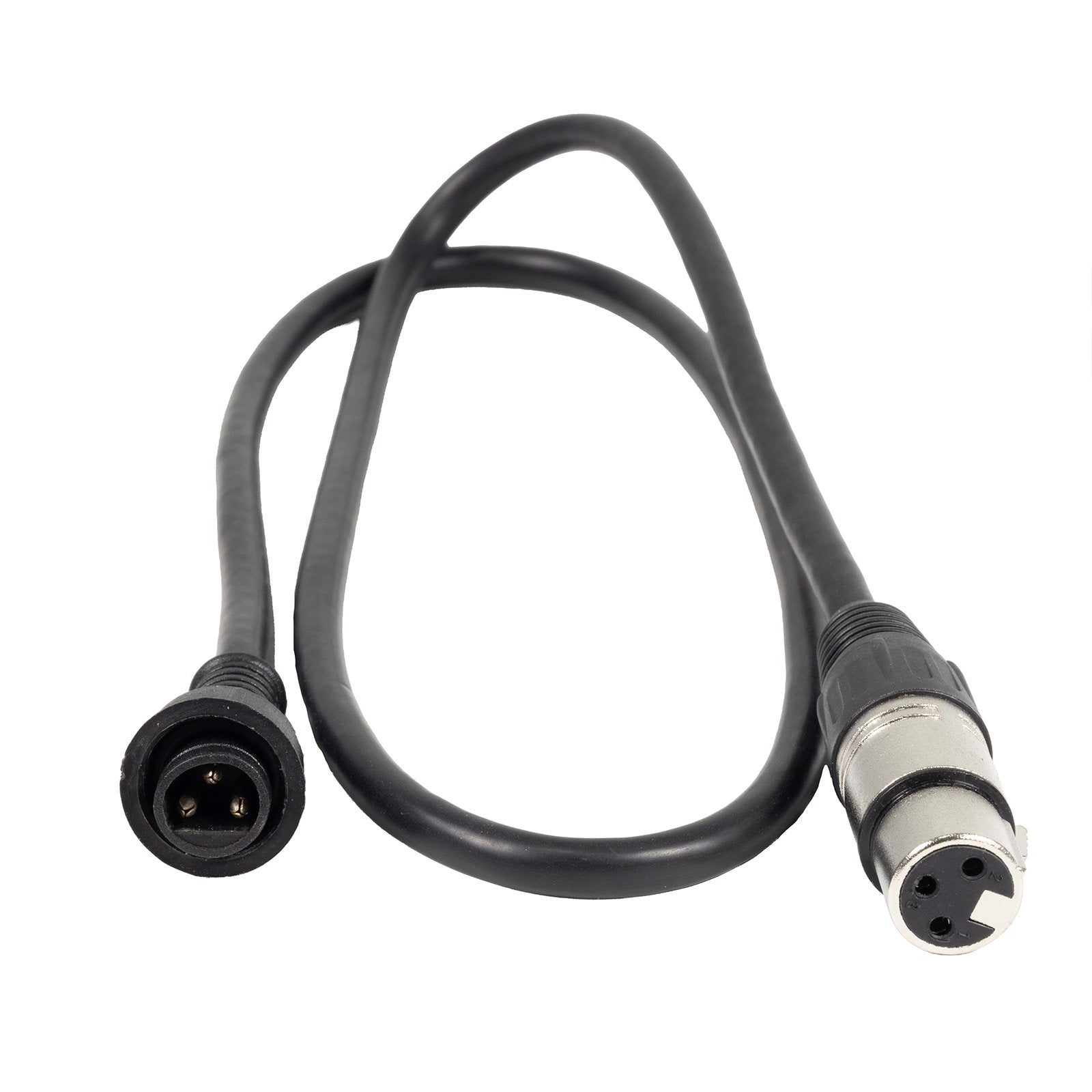 LEDJ 1m DMX XLR 3-Pin Female – Hydralock DMX Male Cable - Main View