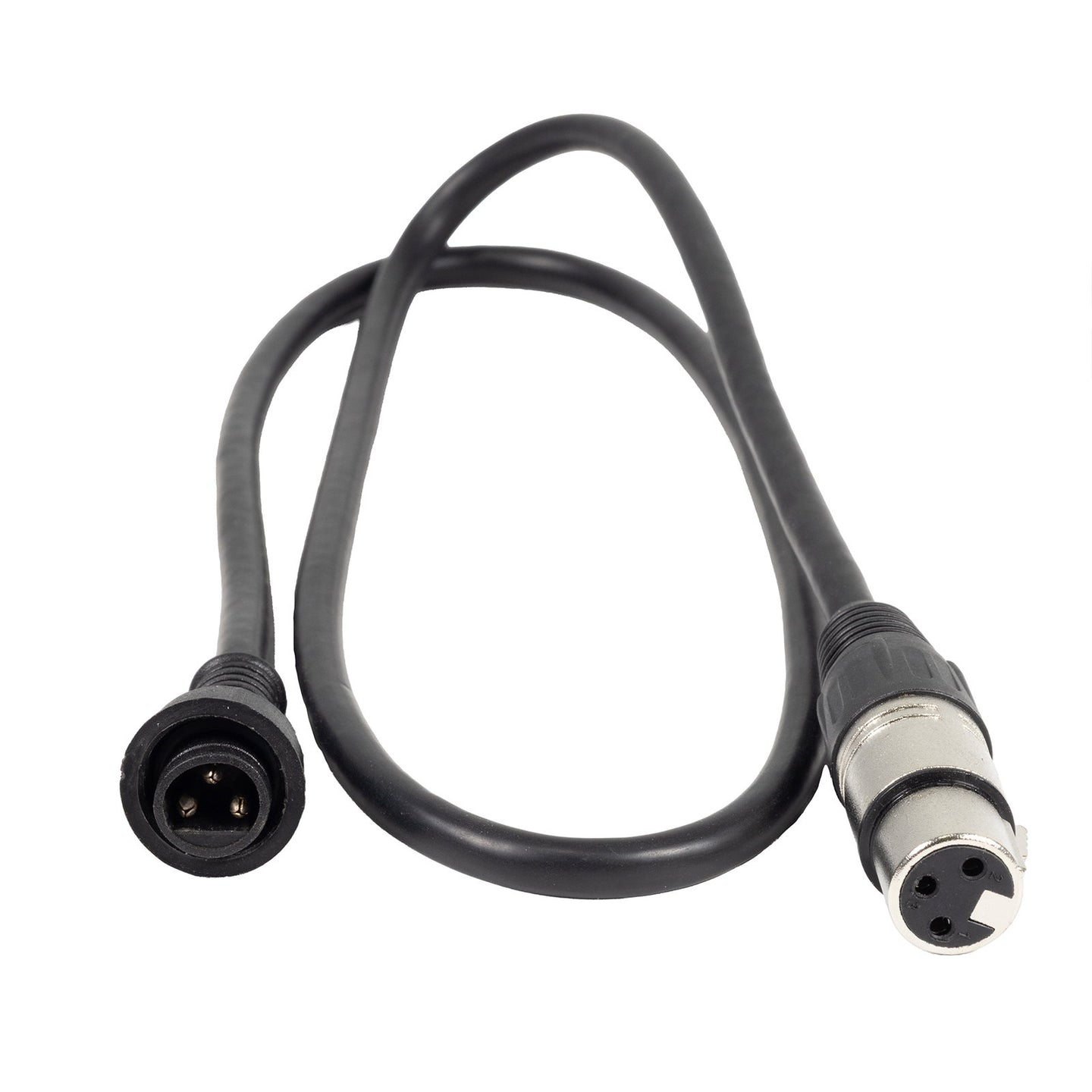 LEDJ 1m DMX XLR 3-Pin Female – Hydralock DMX Male Cable - Main View