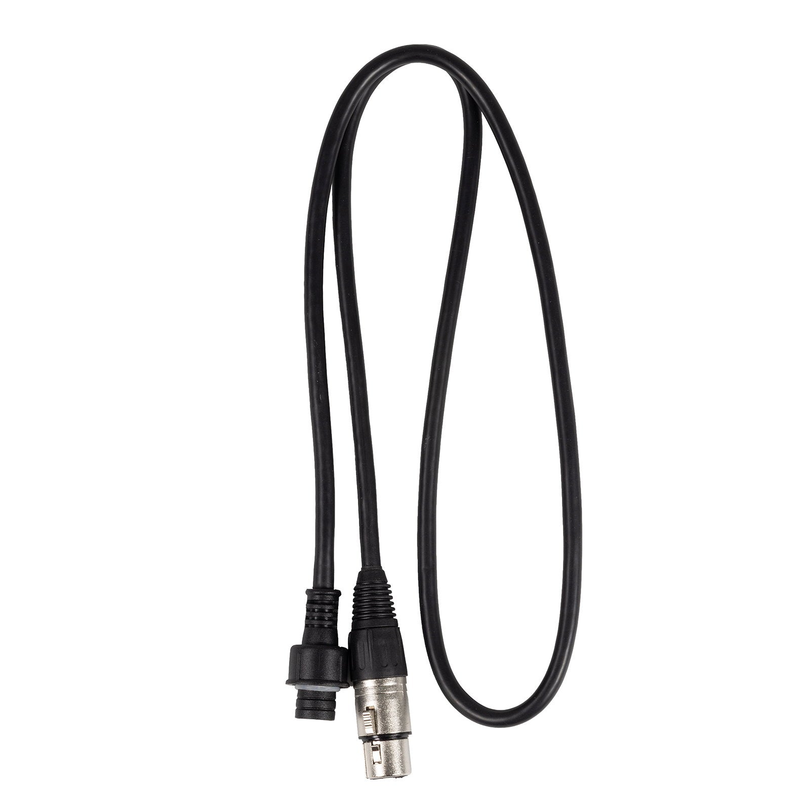 LEDJ 1m DMX XLR 3-Pin Female – Hydralock DMX Male Cable - Back Panel and Connections
