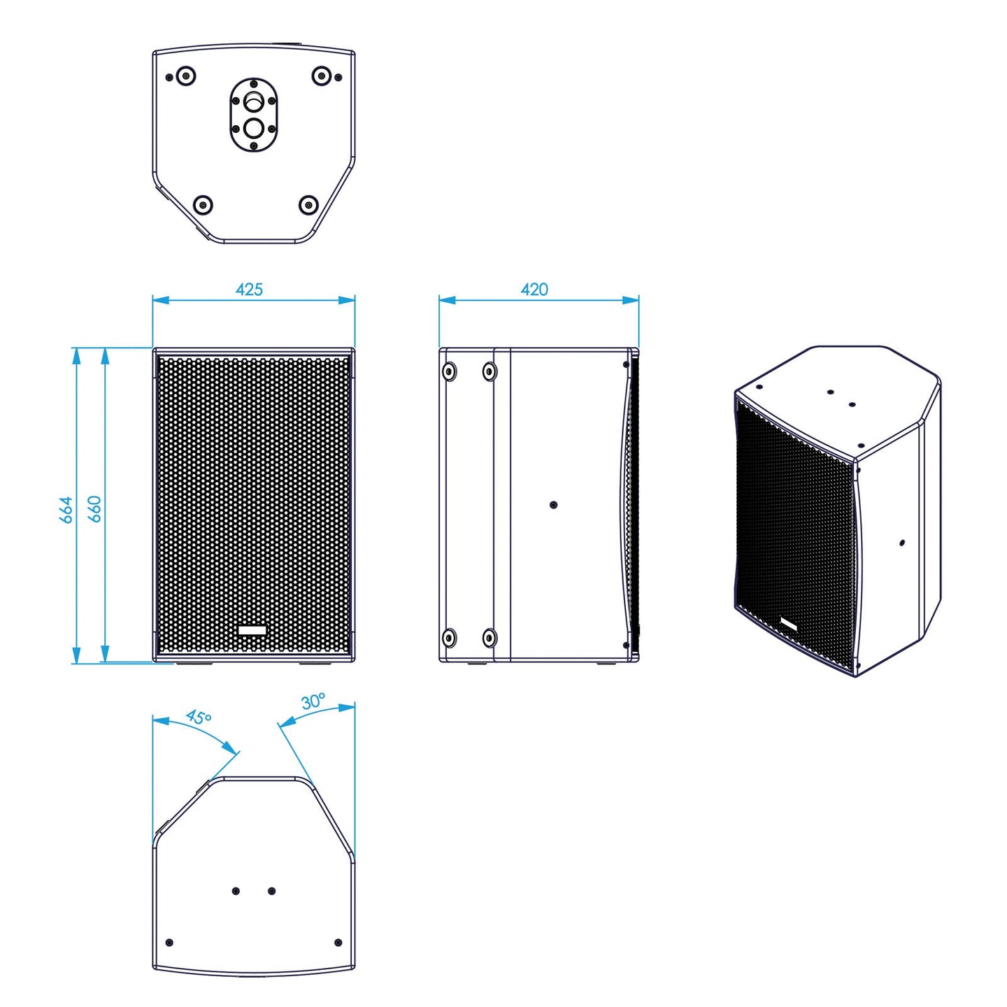 Lynx Pro-Audio BS-15 15" 800W Loudspeaker Black - Back Panel and Connections