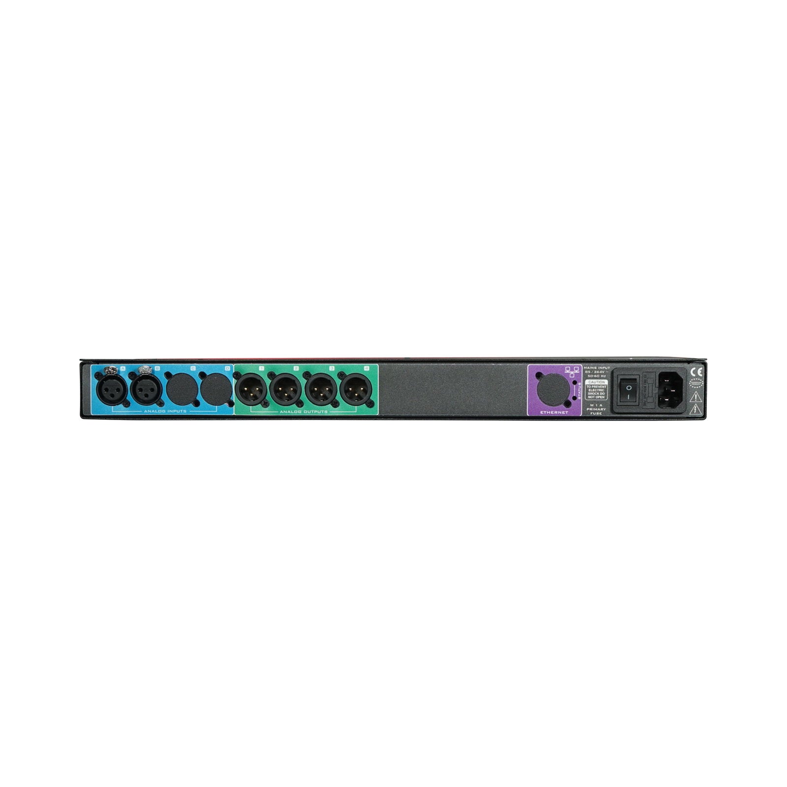 Lynx Pro-Audio ARK-2024 Loudspeaker Processor 56-bit 2 in 4 out - Back Panel and Connections