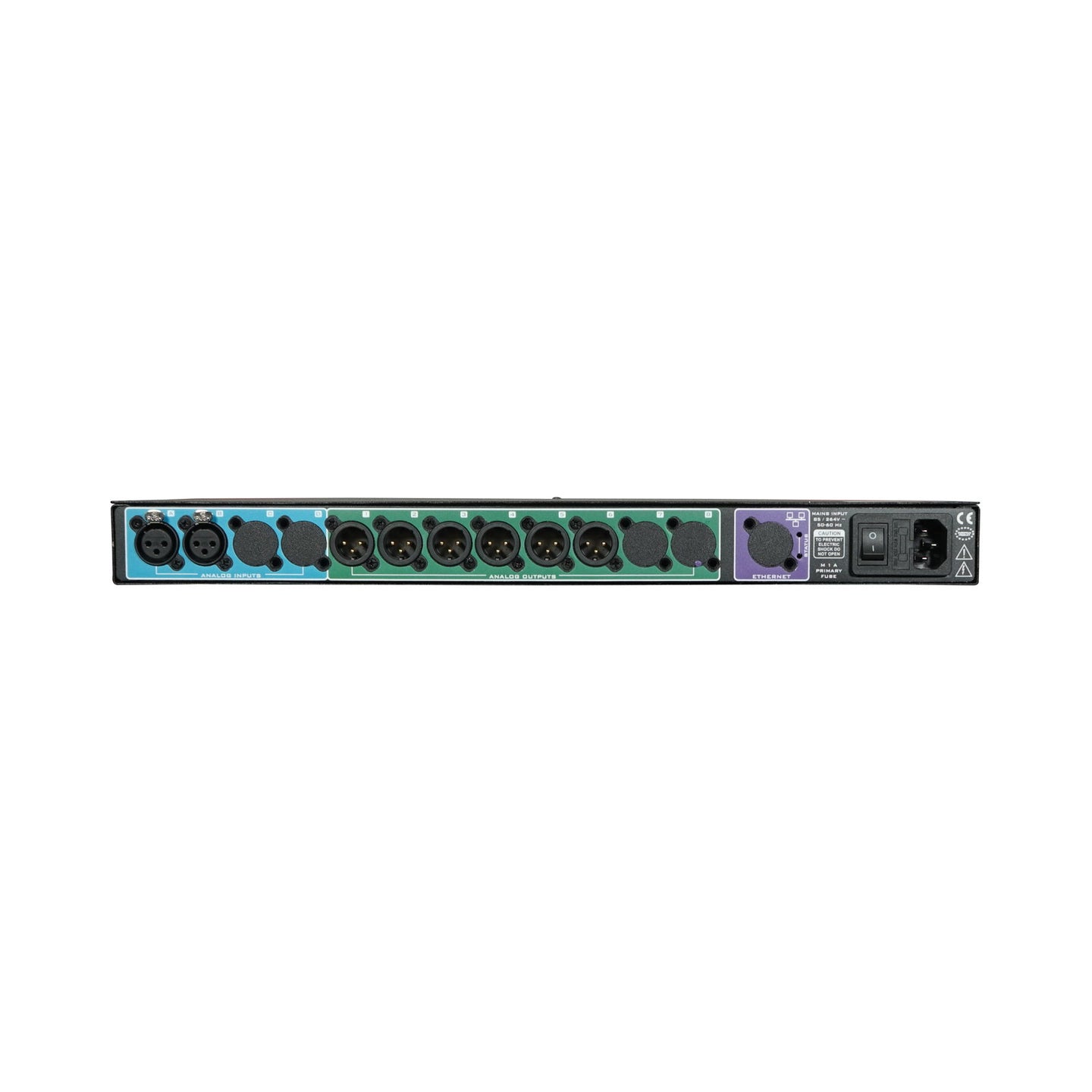Lynx Pro-Audio ARK-2026 Loudspeaker Processor 56-bit 2 in 6 out - Back Panel and Connections