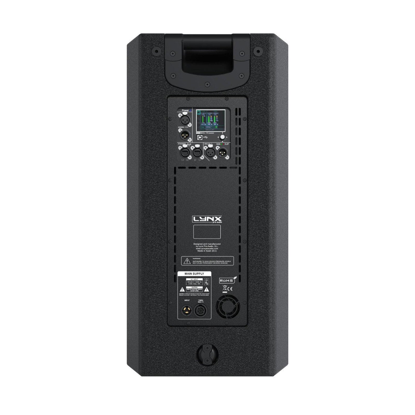 Lynx Pro-Audio CPS-210/96 Coaxial Point Source Loudspeaker 2x 10-inch 90x60 - Back Panel and Connections