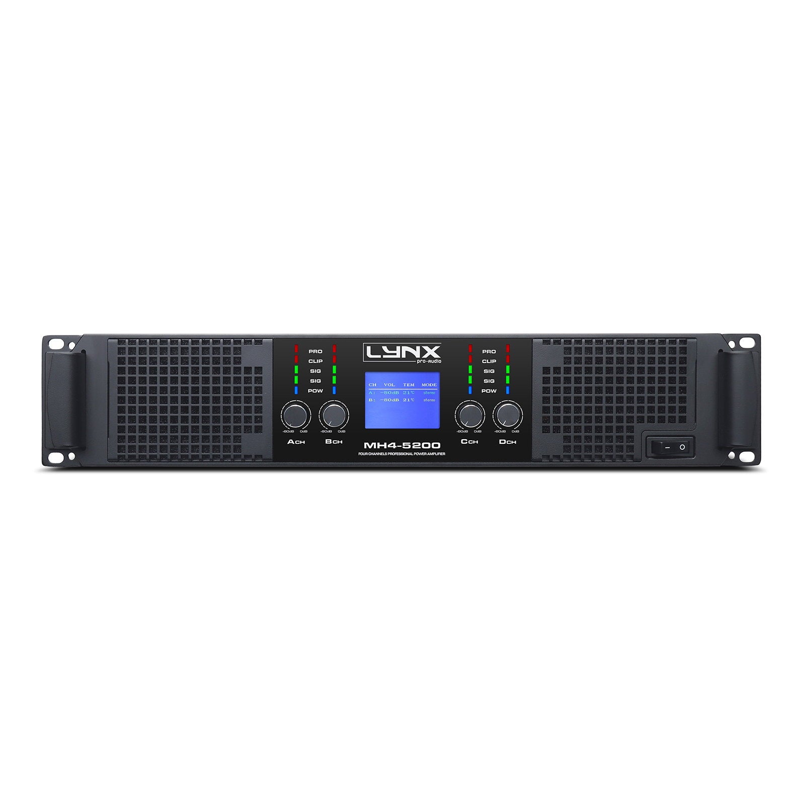 Lynx Pro-Audio 4 Channel Power Amplifier 4x 1300W MH4-5200 - Main View
