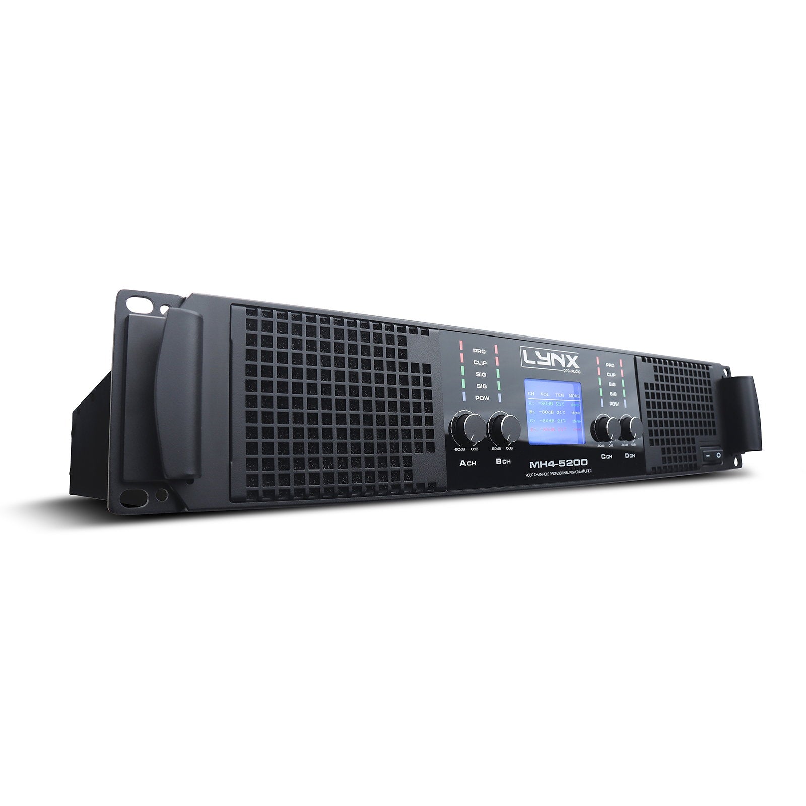 Lynx Pro-Audio 4 Channel Power Amplifier 4x 1300W MH4-5200 - Alternate View 3