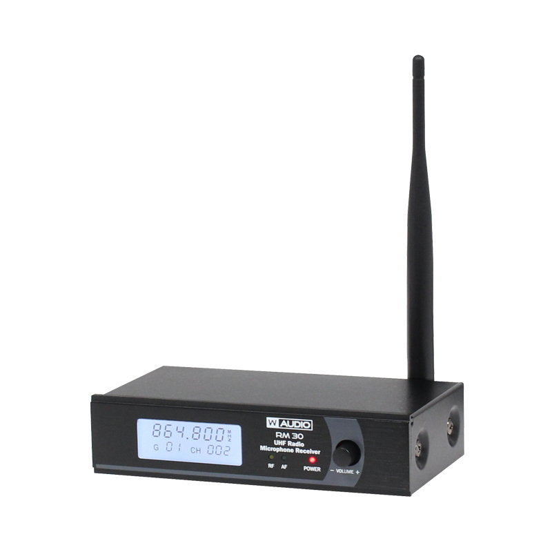 W Audio RM 30 UHF Handheld Radio Microphone System (864.8Mhz) - Back Panel and Connections
