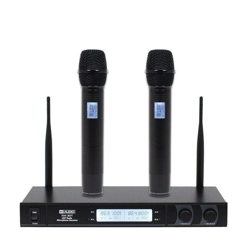 W Audio RM 30T Twin UHF Handheld Radio Microphone System (863.1Mhz/864.8Mhz) - Alternate View 3