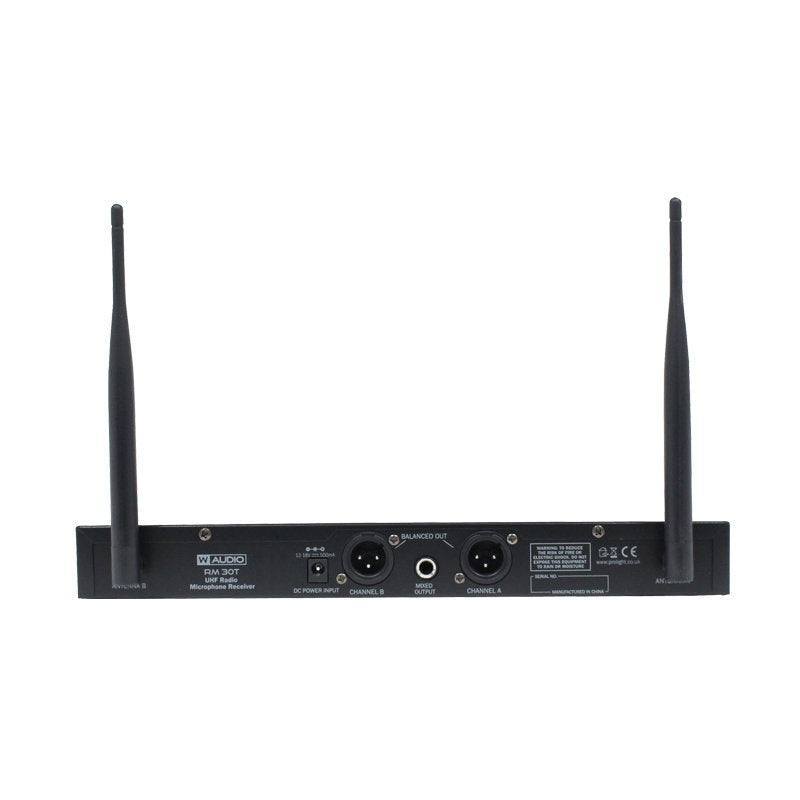W Audio RM 30T Twin UHF Handheld Radio Microphone System (863.1Mhz/864.8Mhz) - Alternate View 1