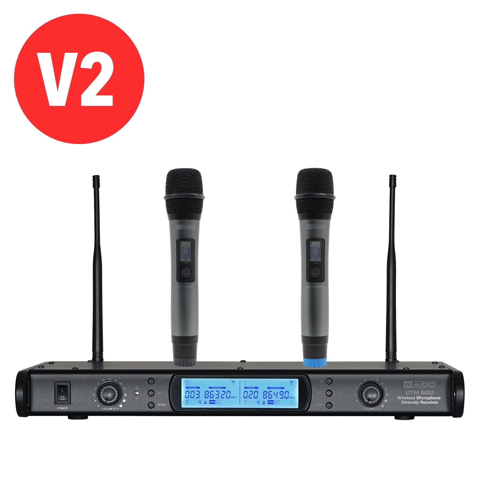 W Audio DTM 800H Twin Handheld Diversity System (863.0Mhz-865.0Mhz) V2 Software - Alternate View 13
