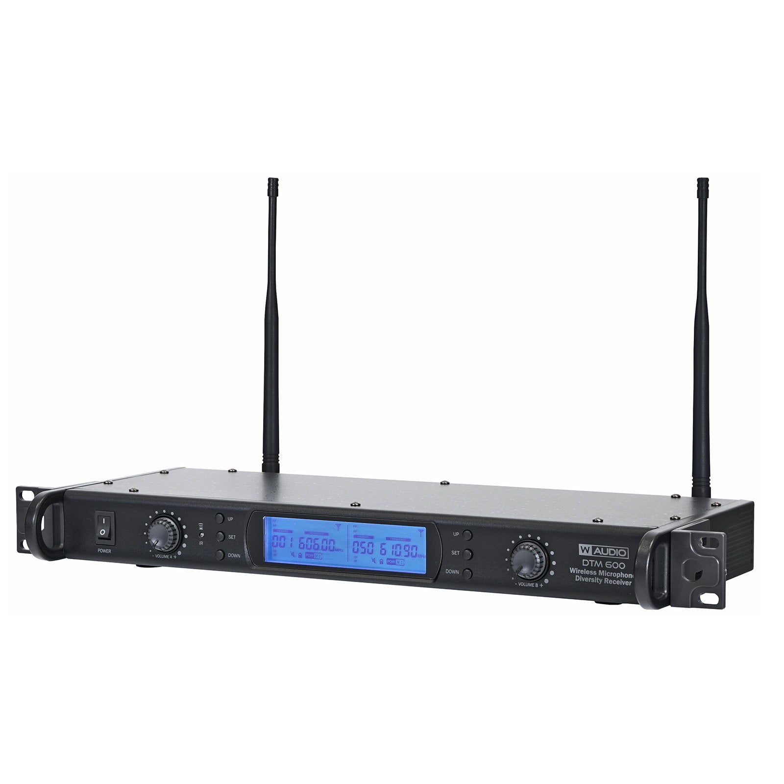 W Audio DTM 600H Twin Handheld Diversity System (606.0Mhz-614.0Mhz) V2 Software - Alternate View 1
