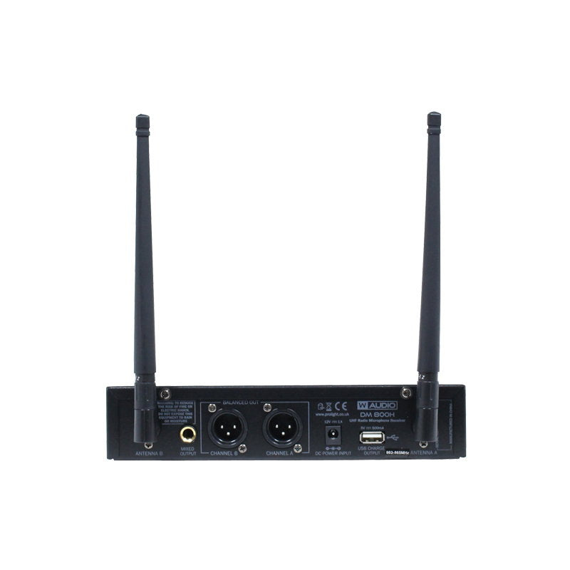 W Audio DM 800H Twin Handheld UHF System (863.0Mhz-865.0Mhz) - Main View