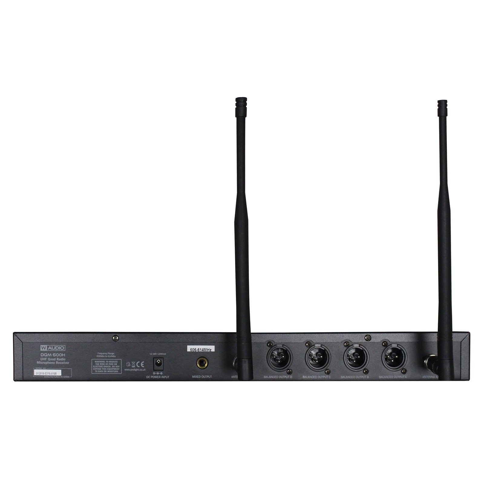 W Audio DQM 600H Quad Handheld UHF Radio Microphone System (606Mhz-614Mhz) - Alternate View 4