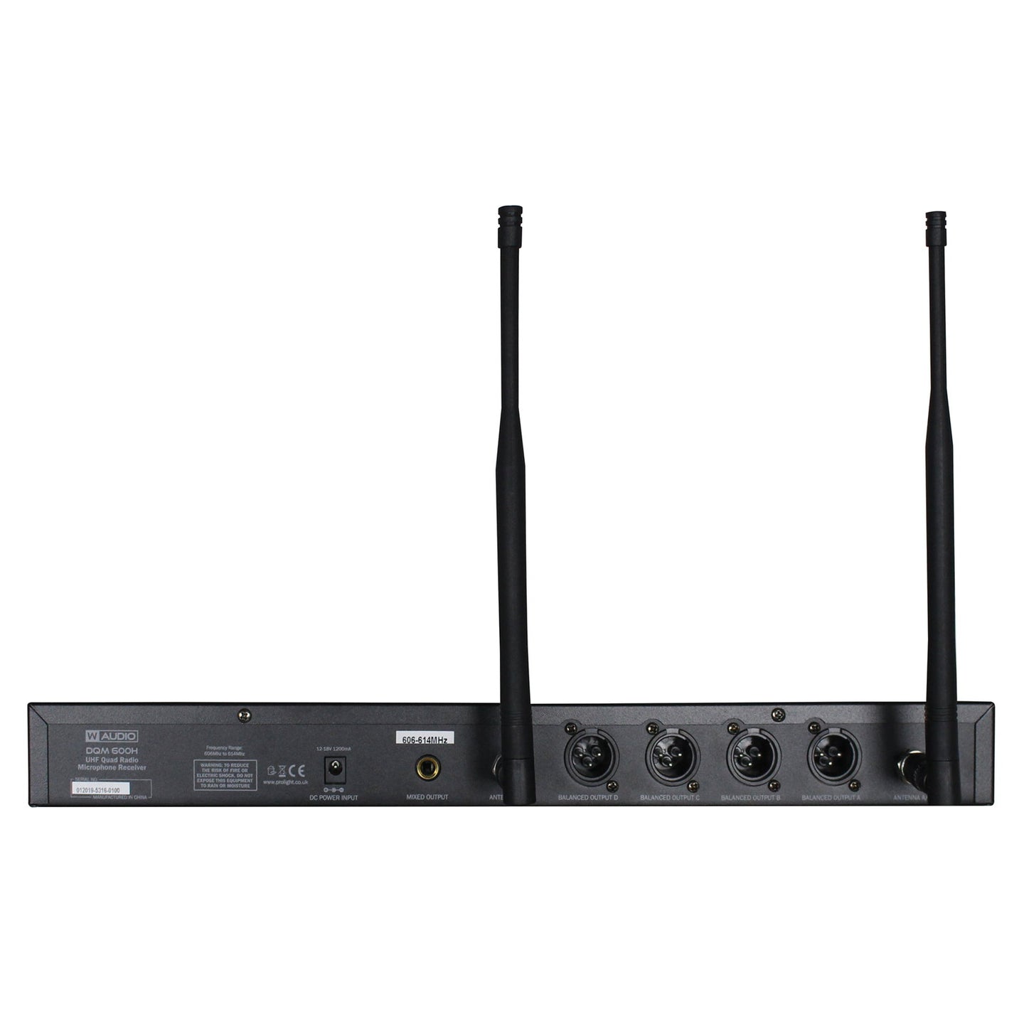 W Audio DQM 600H Quad Handheld UHF Radio Microphone System (606Mhz-614Mhz) - Alternate View 4
