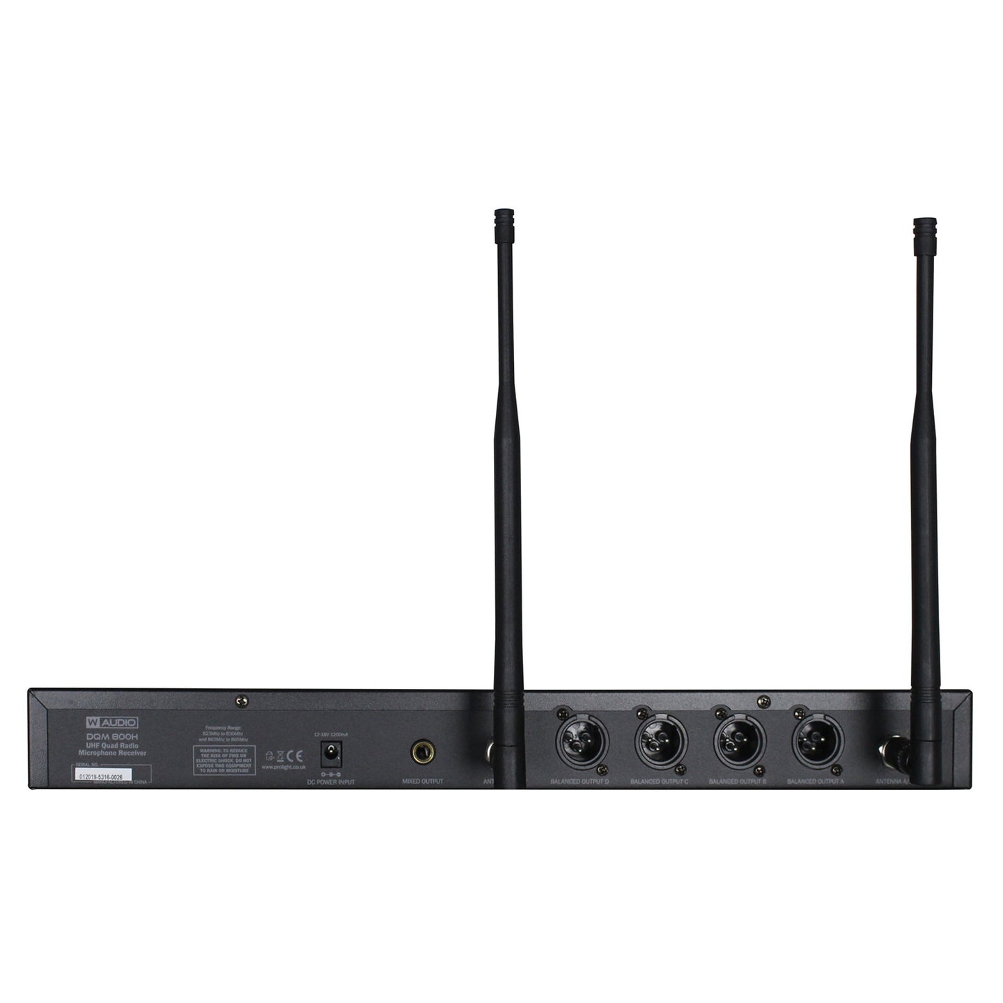 W Audio DQM 800H Quad Handheld UHF Radio Microphone System (823Mhz-865Mhz) - Alternate View 1