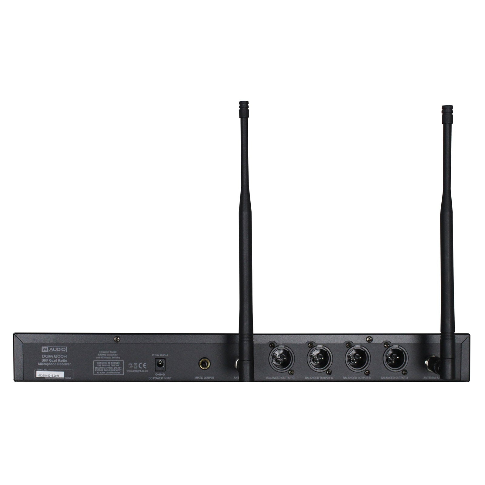 W Audio DQM 800H Quad Handheld UHF Radio Microphone System (823Mhz-865Mhz) - Alternate View 1