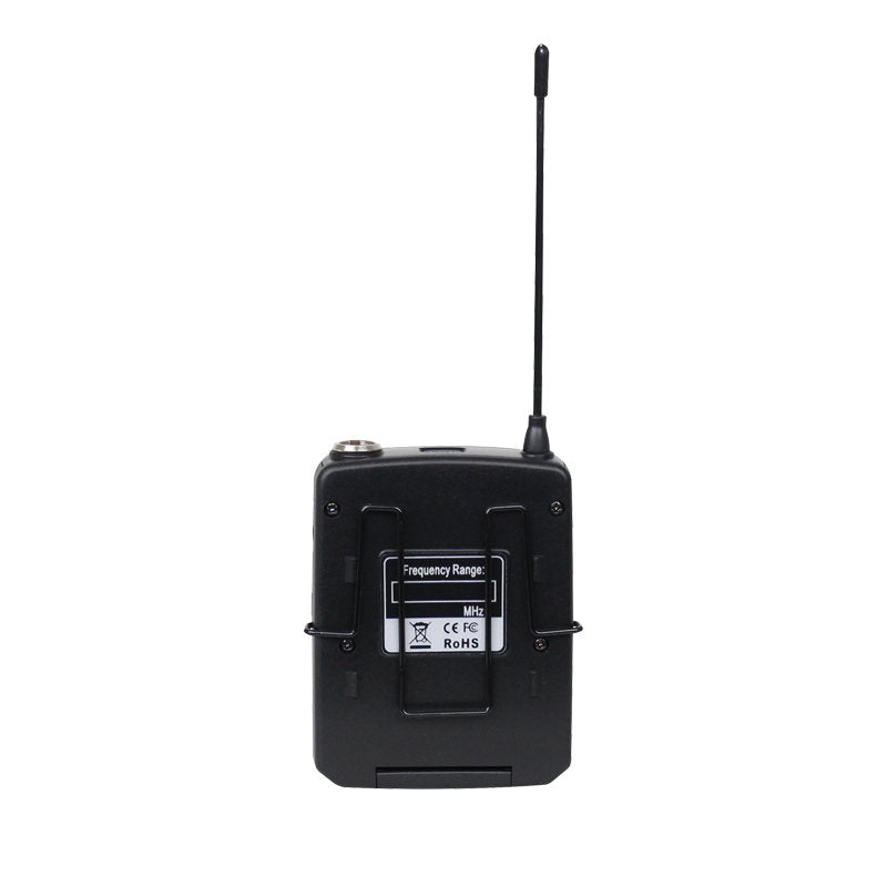 W Audio DQM 800BP Add On Beltpack Kit (823Mhz-865Mhz) - Back Panel and Connections