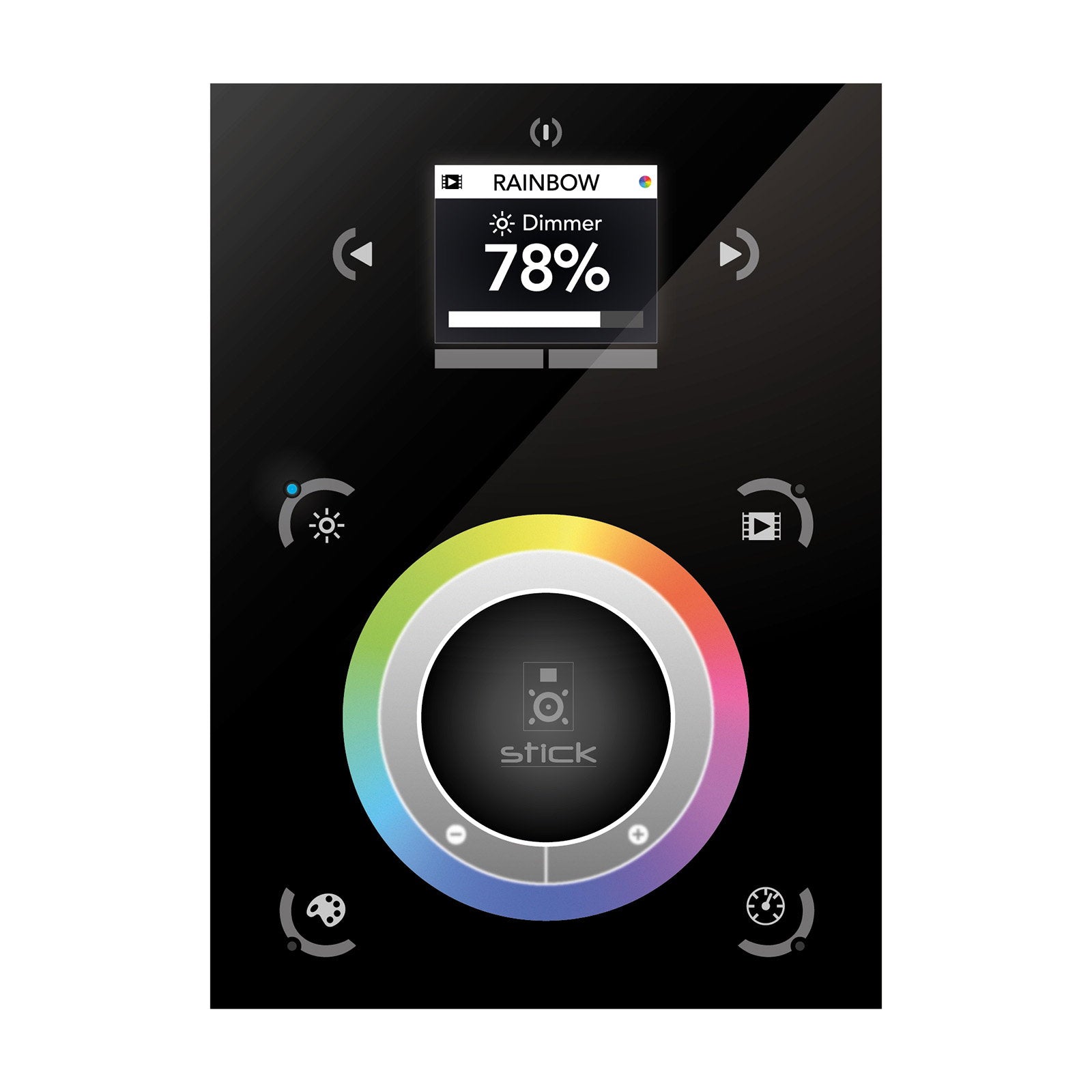 Nicolaudie Architectural STICK-DE3 DMX Wall Controller Black - Main View