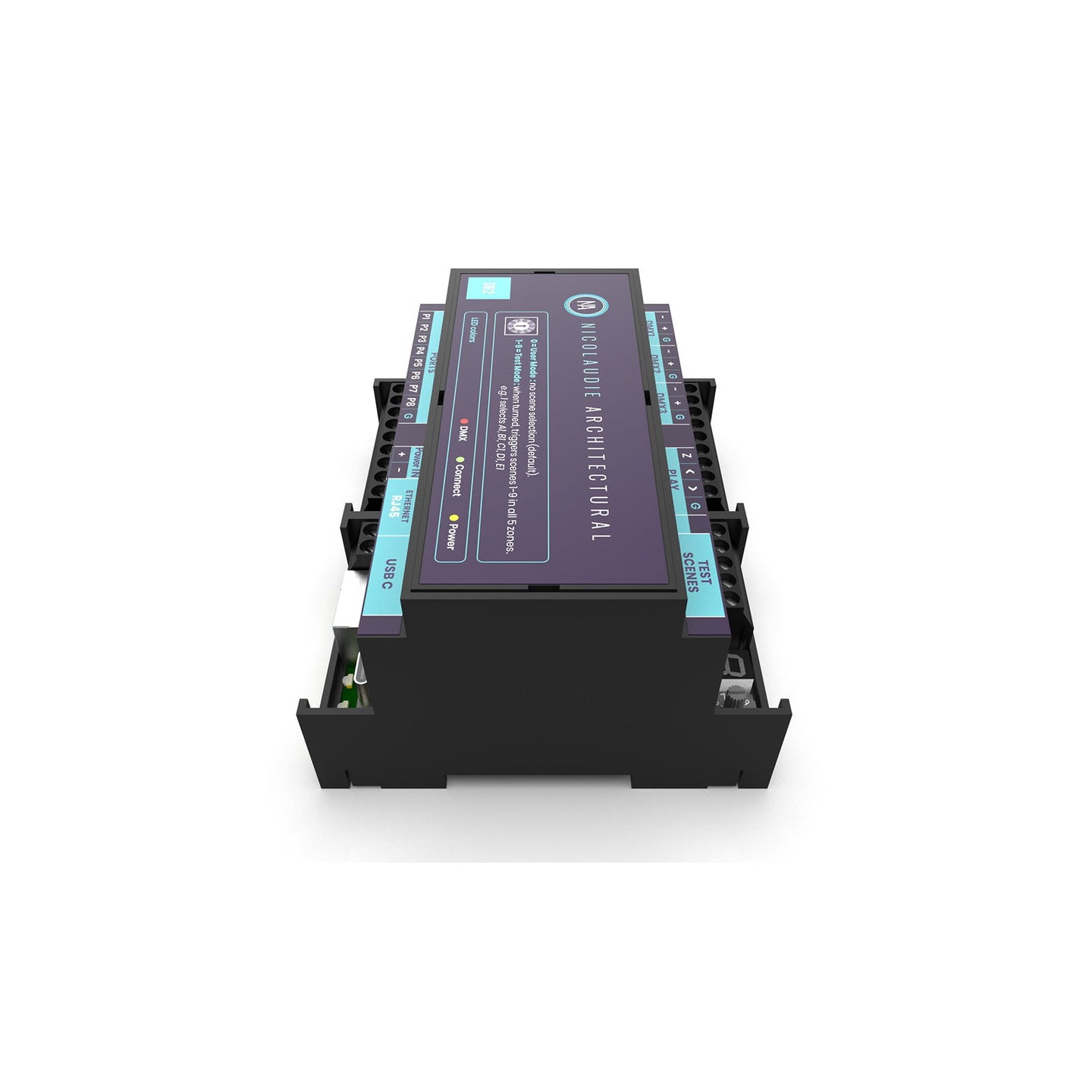 Nicolaudie Architectural DINA-DR2 DIN Rail Lighting Controller - Main View