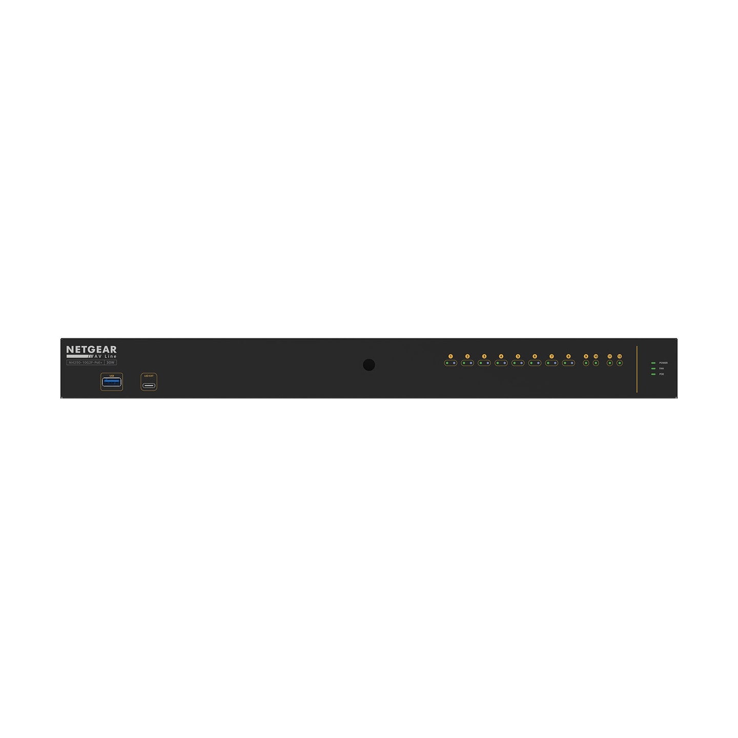 Netgear AV M4250-10G2F-POE+ Managed Switch GSM4212P-100EUS - Back Panel and Connections