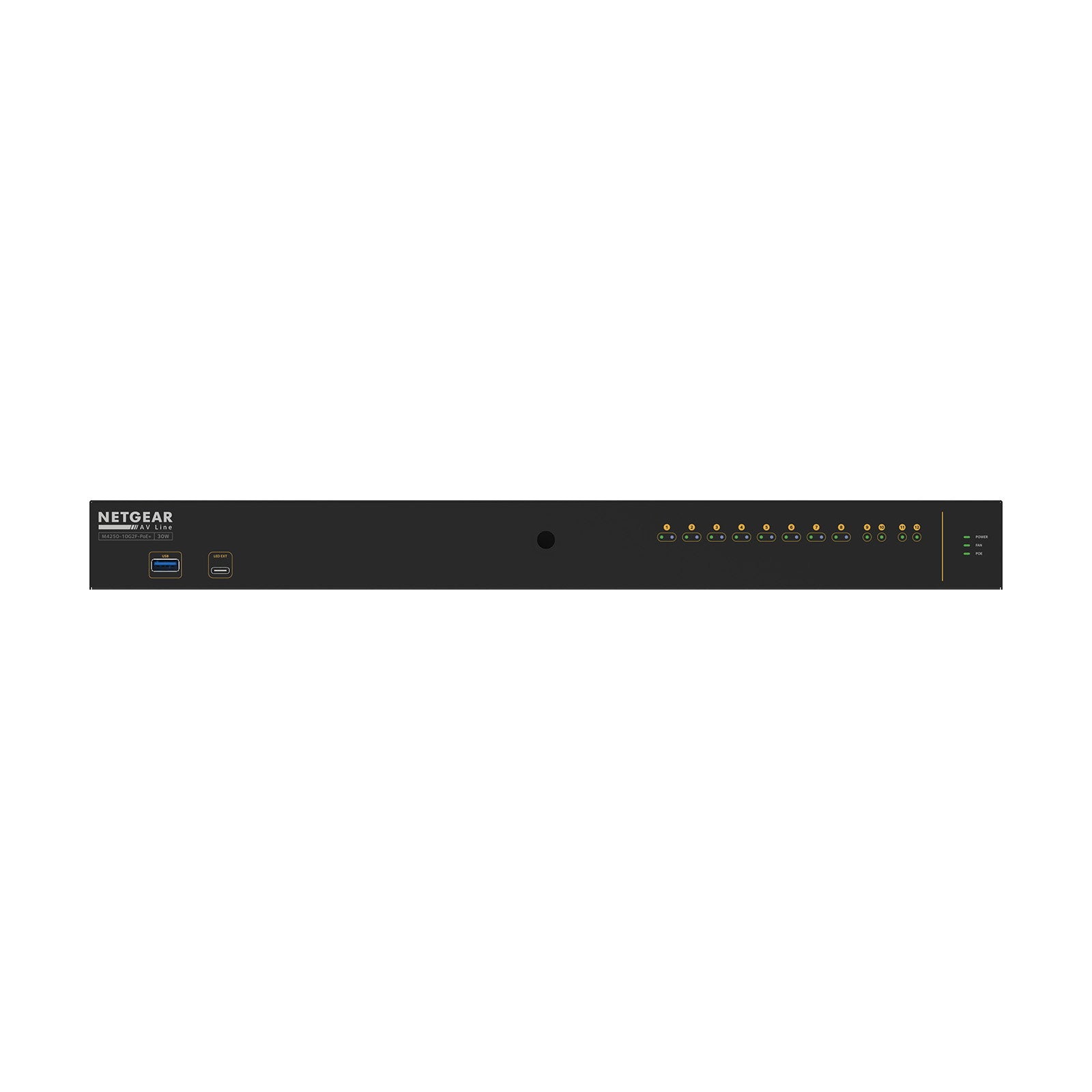 Netgear AV M4250-10G2F-POE+ Managed Switch GSM4212P-100EUS - Back Panel and Connections