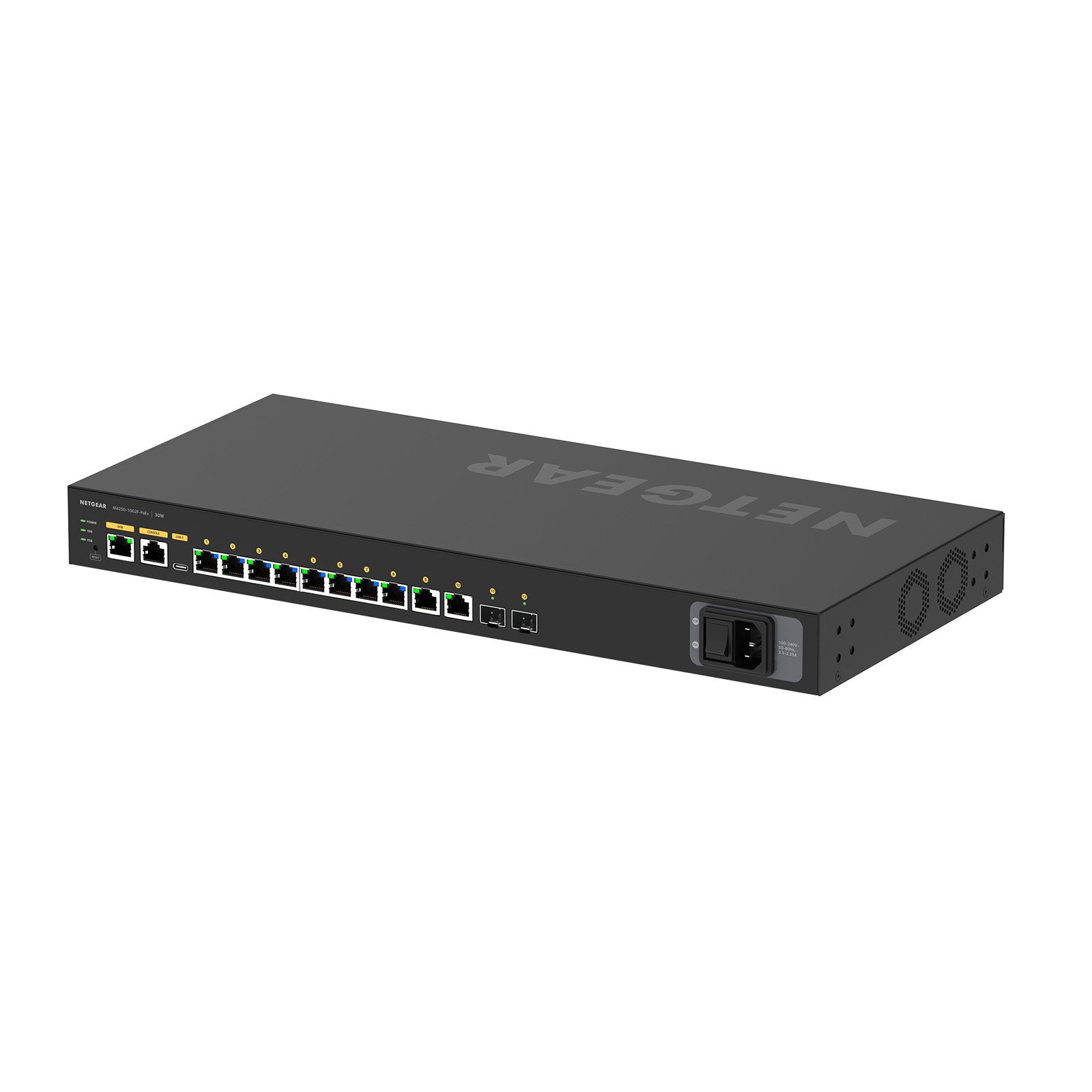 Netgear AV M4250-10G2F-POE+ Managed Switch GSM4212P-100EUS - Alternate View 3