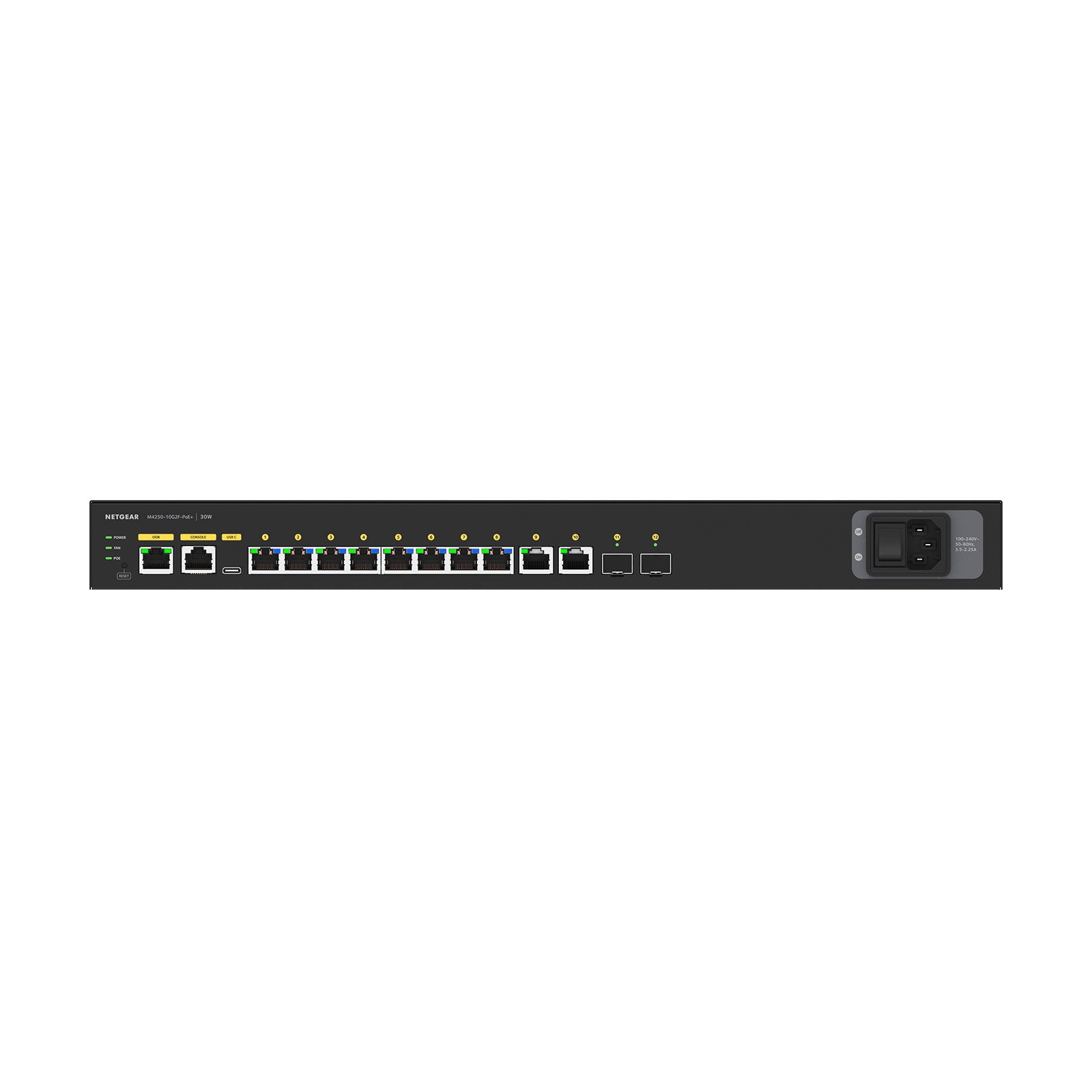 Netgear AV M4250-10G2F-POE+ Managed Switch GSM4212P-100EUS - Alternate View 6