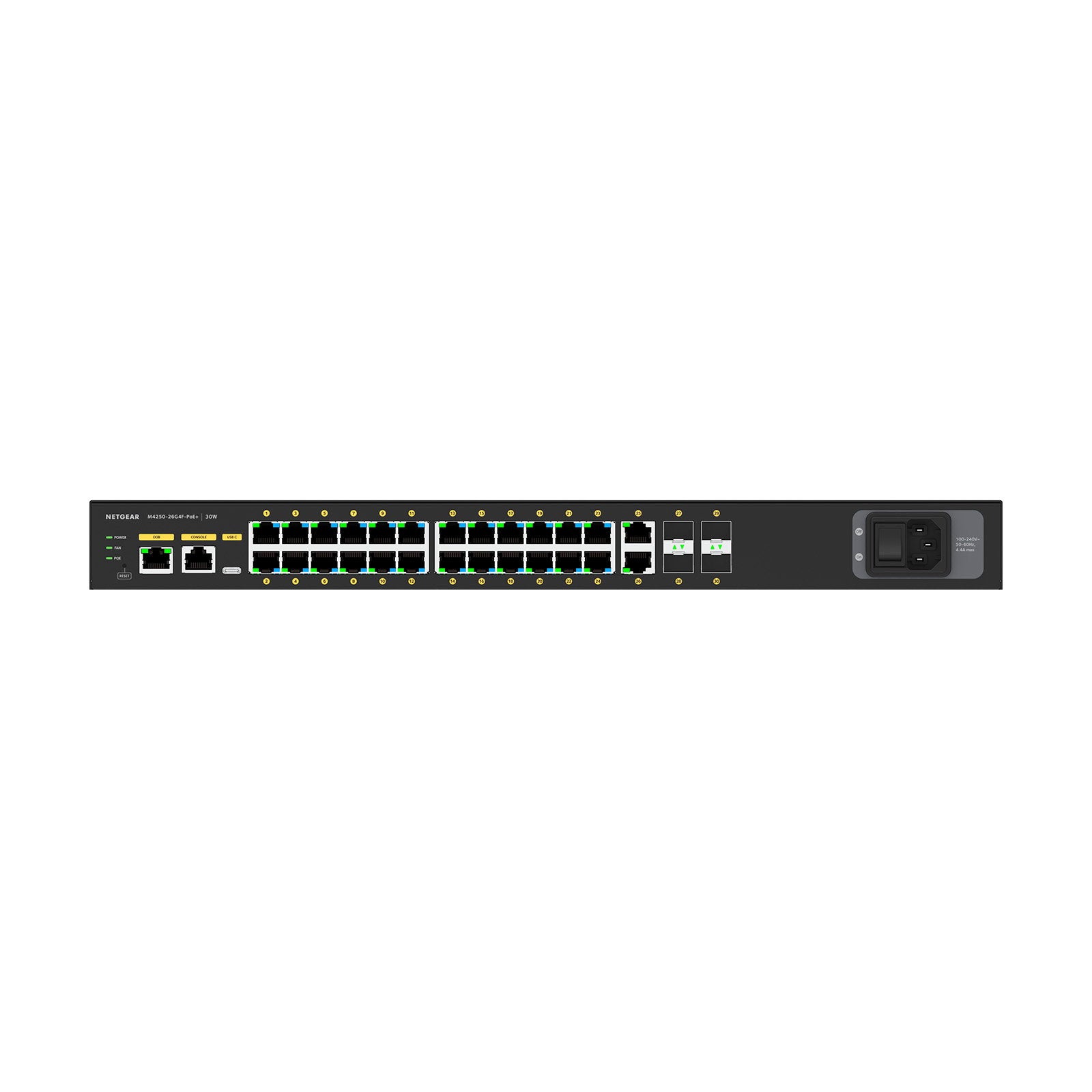 Netgear AV M4250-26G4F-POE+ Managed Switch GSM4230P-100EUS - Main View