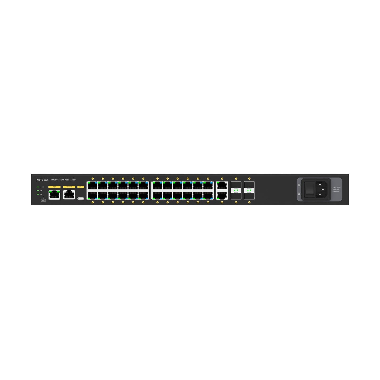 Netgear AV M4250-26G4F-POE+ Managed Switch GSM4230P-100EUS - Main View