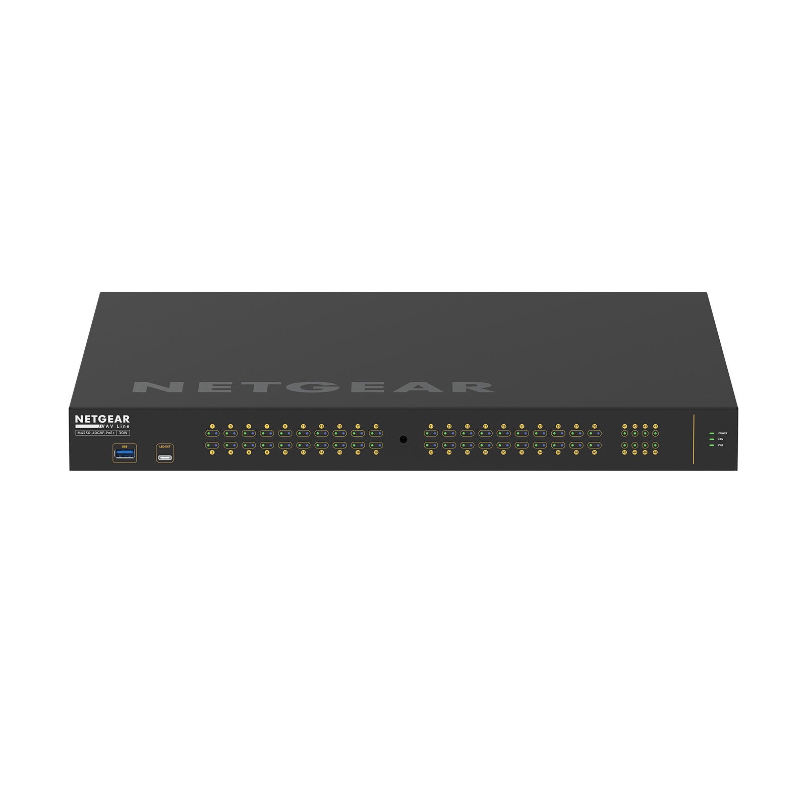 Netgear AV M4250-40G8F-POE+ Managed Switch GSM4248P-100EUS - Main View