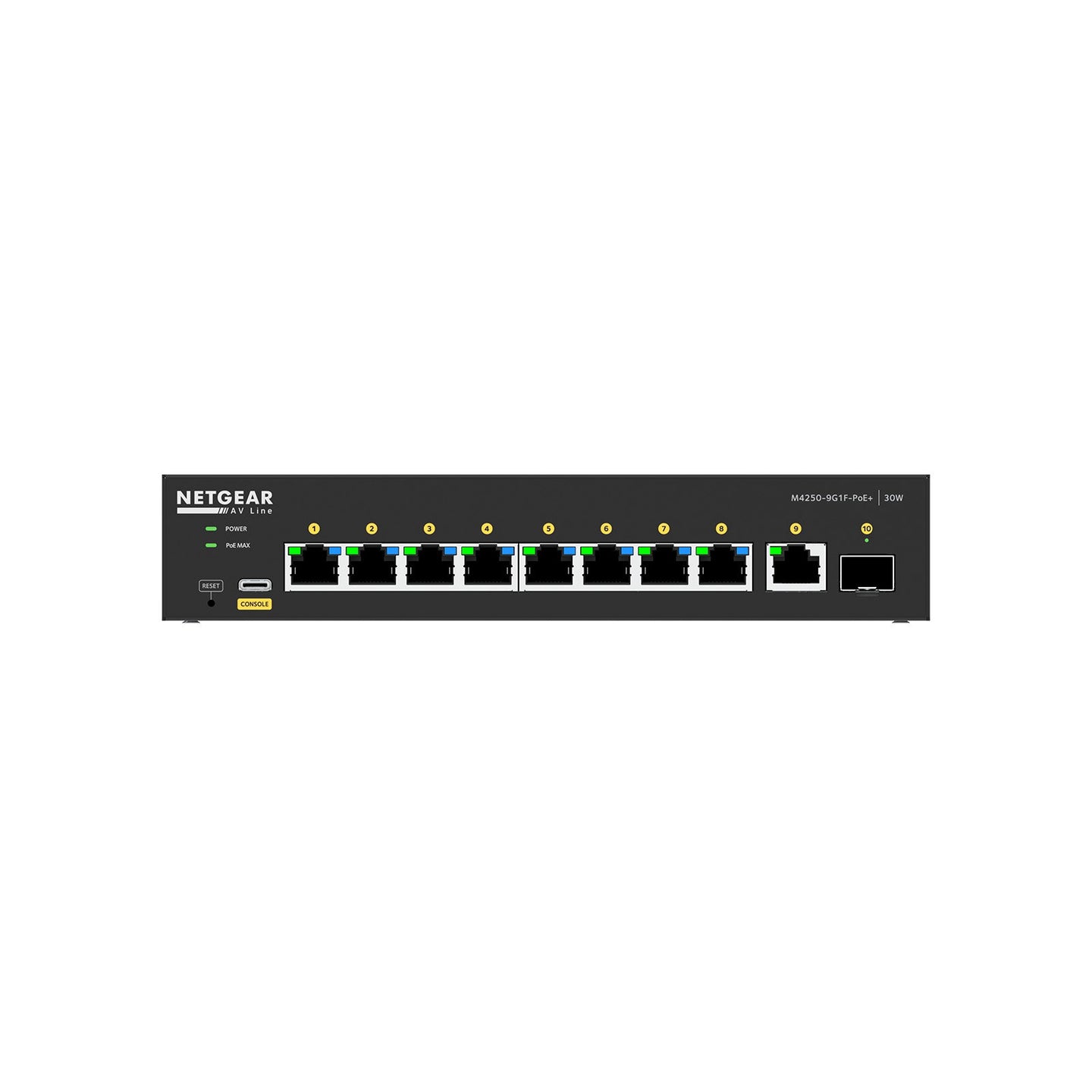 Netgear AV M4250-9G1F-PoE+ Fully Managed Desktop Switch GSM4210PD-100EUS - Alternate View 8