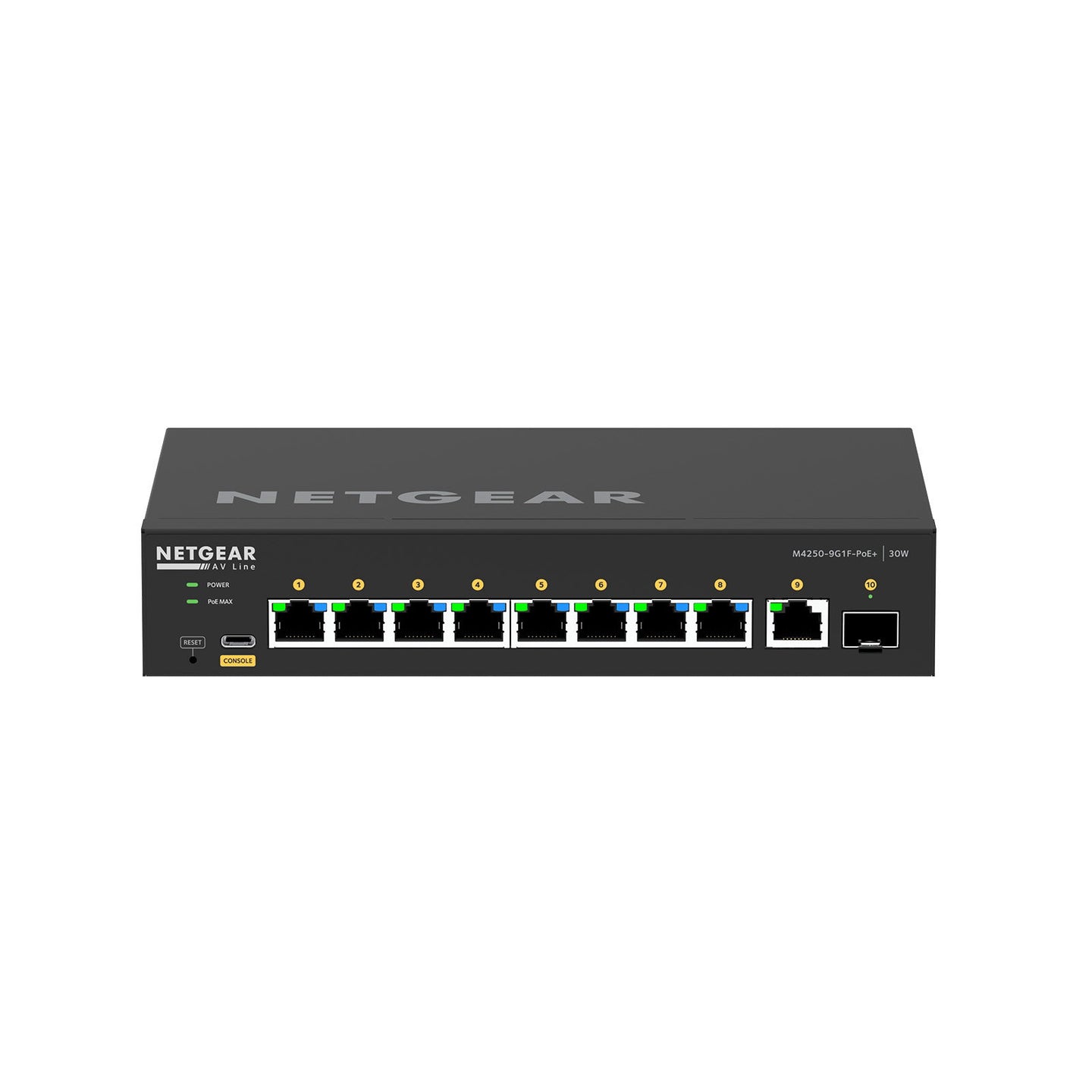 Netgear AV M4250-9G1F-PoE+ Fully Managed Desktop Switch GSM4210PD-100EUS - Alternate View 3