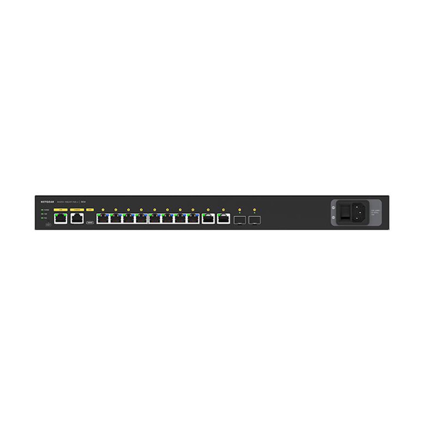 Netgear AV M4250-10G2XF-POE++ Managed Switch GSM4212UX - Back Panel and Connections