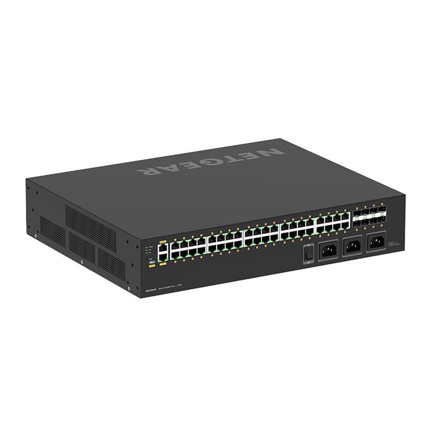 Netgear AV M4250-40G8XF-POE++ Managed Switch GSM4248UX - Back Panel and Connections