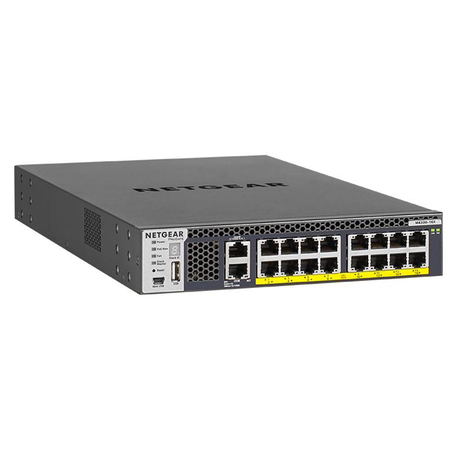 Netgear AV M4300-16X Managed Switch XSM4316PB - Back Panel and Connections
