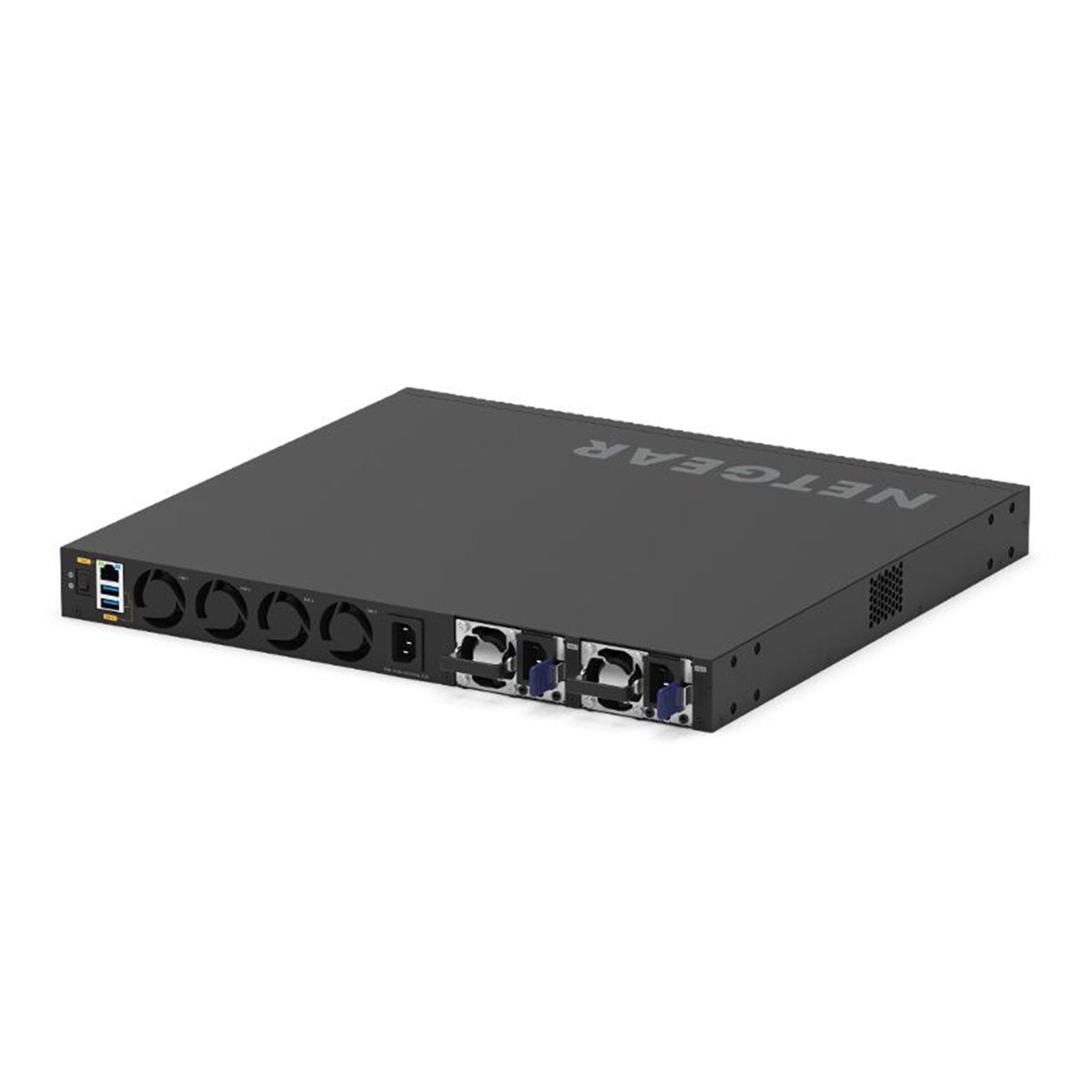 Netgear AV M4350-44M4X4V 44x2.5G 4x10G/Multi-gig PoE++ and 4xSFP28 25G Managed Switch  - Back Panel and Connections