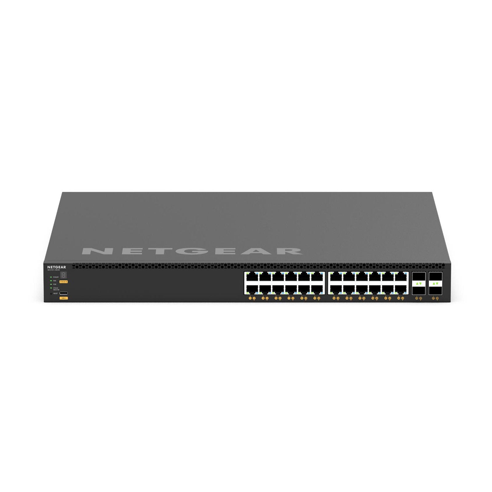 Netgear AV M4350-24X4V  Managed Switch 24x10G/Multi-Gig PoE+ 4xSFP28 25G XSM4328CV-100NES - Main View