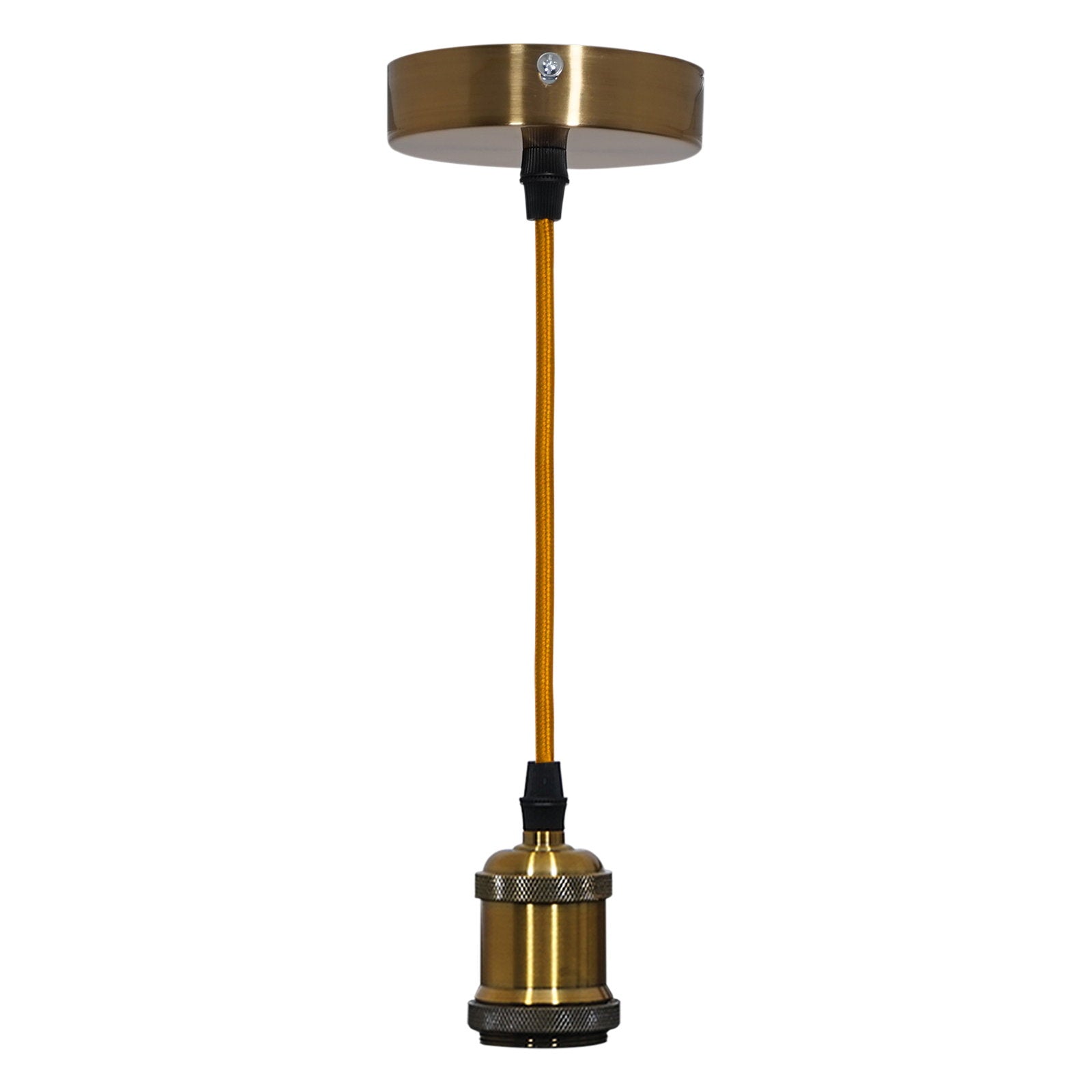 Prolite E27 Pendant Kit - Antique Gold with Gold Fabric Cord - Alternate View 5