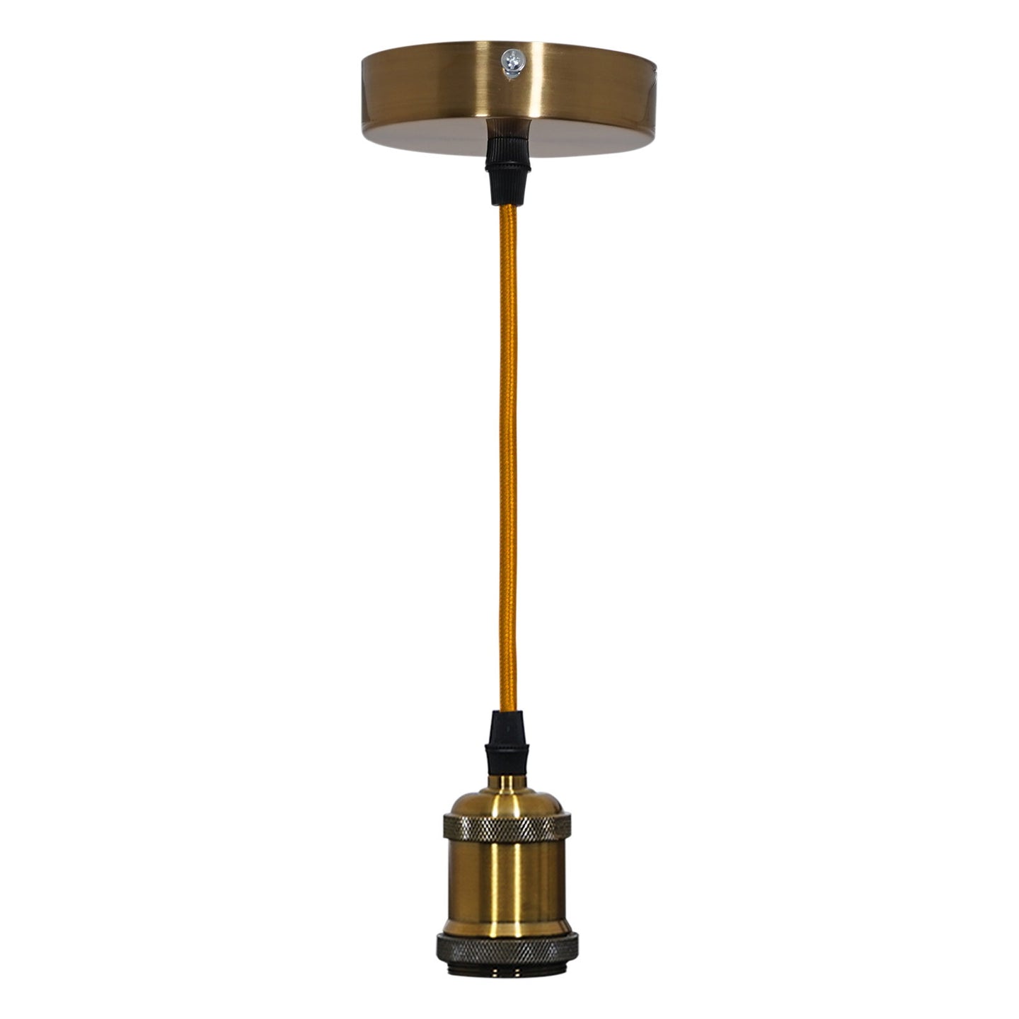 Prolite E27 Pendant Kit - Antique Gold with Gold Fabric Cord - Alternate View 5