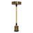 Prolite E27 Pendant Kit - Antique Gold with Gold Fabric Cord - Alternate View 5