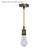 Prolite E27 Pendant Kit - Antique Gold with Gold Fabric Cord - Alternate View 4