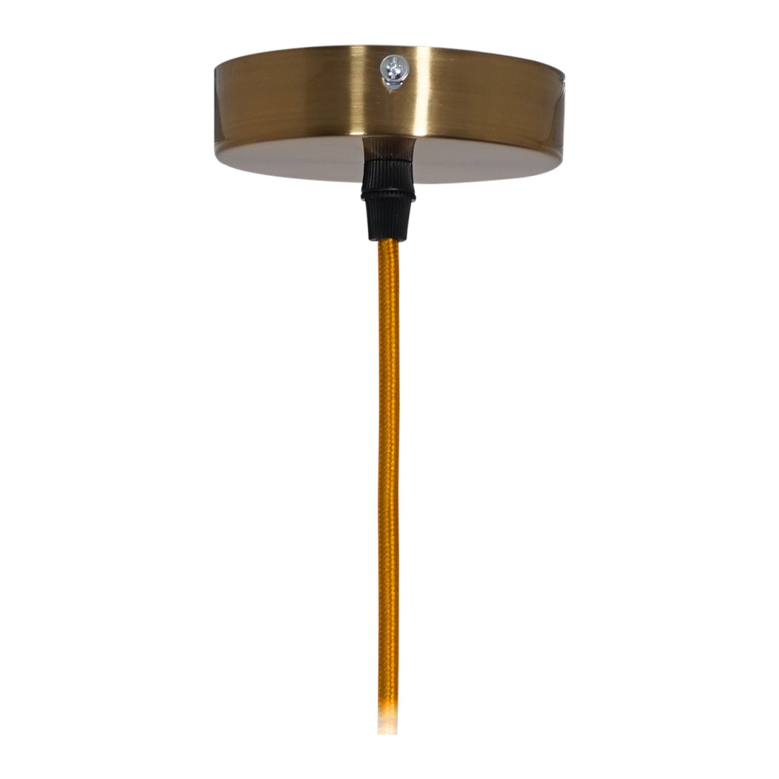 Prolite E27 Pendant Kit - Antique Gold with Gold Fabric Cord - Main View